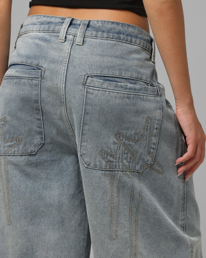 Loiter Star Born Jorts Light Blue
