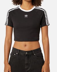 Adidas Women's 3-Stripes Baby T-Shirt Black