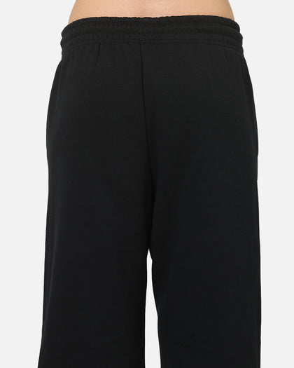 Nike Women's Sportswear Phoenix Fleece High-Waisted Wide-Leg Logo Pants Black/Summit White