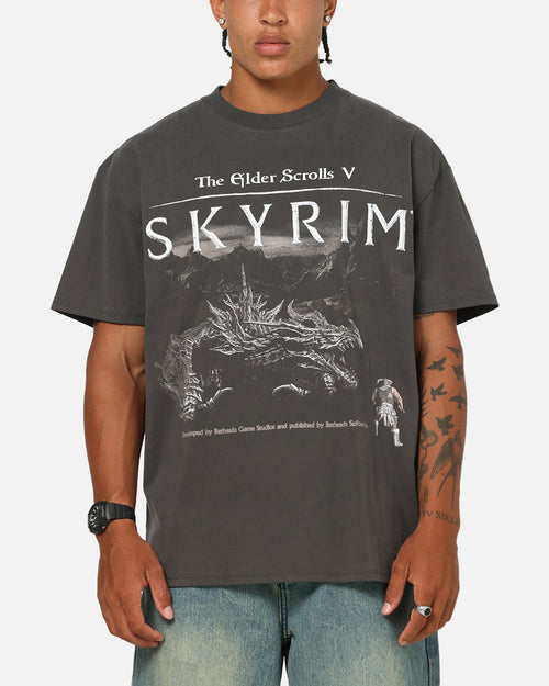 73Studio X The Elder Scrolls V: Skyrim Alduin Vintage T-Shirt Black Wash