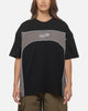 Carre Athletic Panel Crew T-Shirt Washed Black