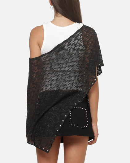 Ed Hardy Women's Knitted Poncho Black