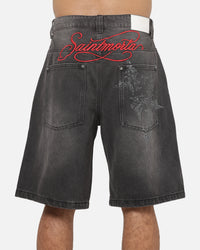 Saint Morta Amplus Devotion Denim Jorts Black Shadow