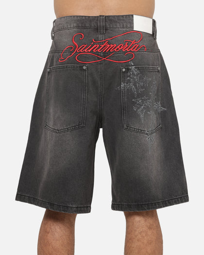 Saint Morta Amplus Devotion Denim Jorts Black Shadow