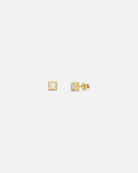 Guess Mainline Barrio 6mm Supremo Squared Stud Earrings Gold
