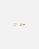 Guess Mainline Barrio 6mm Supremo Squared Stud Earrings Gold
