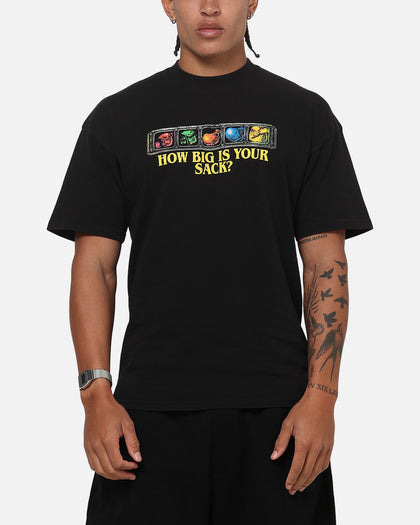 73Studio X Warcraft How Big Is Your Sack T-Shirt Black Acidwash