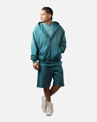 American Thrift Zip Hoodie Washed Teal