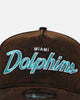 New Era Miami Dolphins 'Black Washed Official Team Color' 9FORTY A-Frame Snapback Washed Black