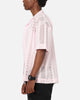 Saint Morta Crochet Button Up Shirt Pink