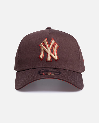 New Era New York Yankees 'Choc Cherry' 9FORTY A-Frame Snapback Dark Brown