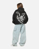 Ed Hardy Double Horns Hoodie Black Acidwash