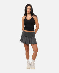 XXIII Women's Rib Halter Top Black