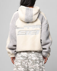 Loiter Speedway Fleece Jacket Stone