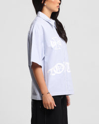 Loiter Chopper Work Shirt Blue/White