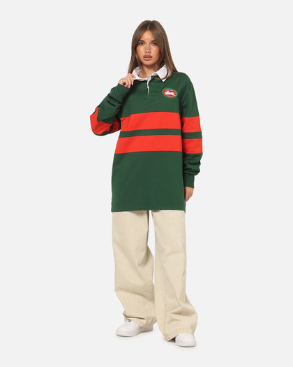 Bleacher Athletic South Sydney Rabbitohs NRL Legacy Rugby Polo Shirt Green