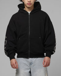 Loiter Rodeo Hybrid Zip Hoodie Black