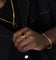 Saint Morta Onyx Round Ring Gold