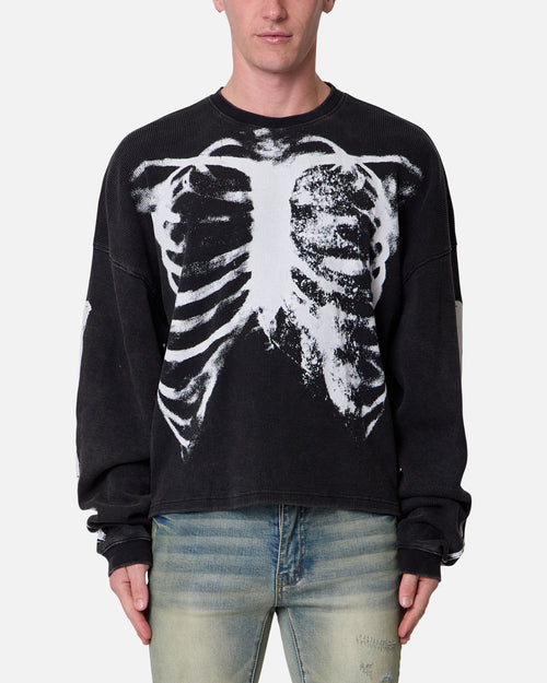 MNML X-Ray Thermal Long Sleeve T-Shirt Black