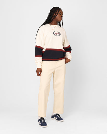 X-Girl Women's College Sweat Crewneck White