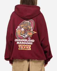 Mitchell & Ness Queensland Maroons XXXX Toad Box Hoodie Maroon
