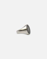 NXS Rose Signet Ring White Gold/Black