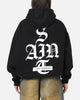 Saint Morta Gothic Stack Boxy Hoodie Black