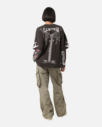 Loiter Seek N Destroy Long Sleeve T-Shirt Charcoal