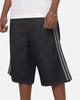 Adidas  Adicolor Jorts Mid-Rise Straight Leg Firebird Shorts Indigo Denim