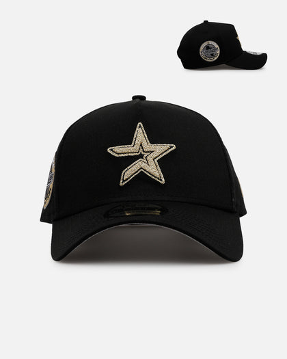 New Era Houston Astros 'Raised Metallic Chainstitch' 9FORTY A-Frame Snapback Black