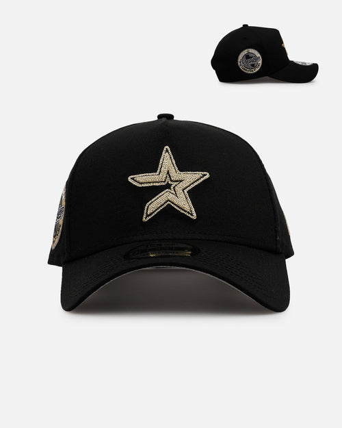 New Era Houston Astros 'Raised Metallic Chainstitch' 9FORTY A-Frame Snapback Black