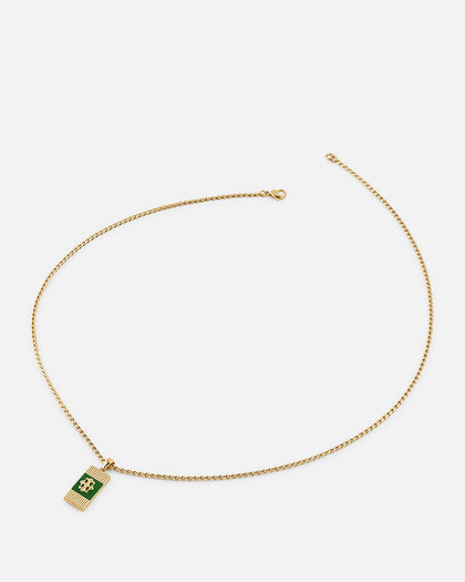 Guess Mainline Rebel Moon 26" Tag Necklace Gold