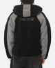 Carre Cream Sherpa Hood Zip Jacket Black