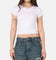 Ed Hardy Women's Lace Trim Baby T-Shirt White