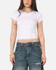 Ed Hardy Women's Lace Trim Baby T-Shirt White