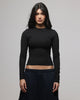 American Thrift Women's Fitted Long Sleeve T-Shirt Black