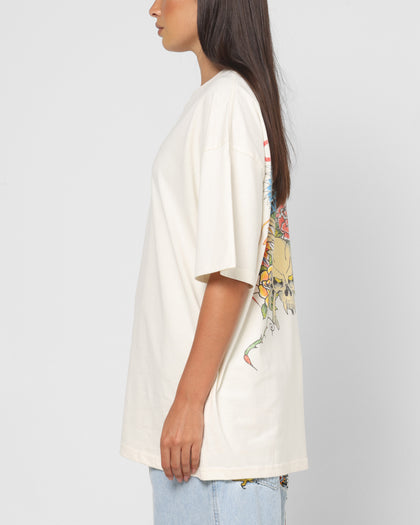 Ed Hardy Bloom T-Shirt Off White
