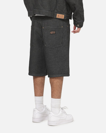 Carre Grid Solace Jorts Black Denim