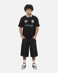 Loiter Hardy League Polo T-Shirt Black