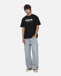 Carre Illusion T-Shirt Solid Black