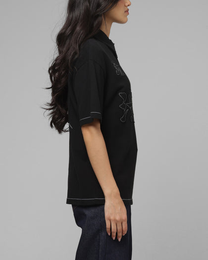 Loiter Unity Polo T-Shirt Black