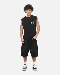 Saint Morta Liberty Cut Off Muscle T-Shirt Washed Black