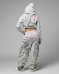 Loiter Women's Drako Cropped Hoodie Grey Marle