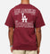 Majestic Athletic Los Angeles Dodgers Cassell Wordmark T-Shirt Maroon