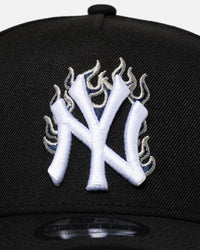 New Era New York Yankees 'Flame Logo' 9FORTY A-Frame Snapback Black