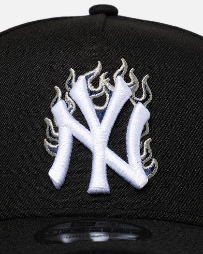 New Era New York Yankees 'Flame Logo' 9FORTY A-Frame Snapback Black