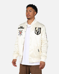 Pro Standard Vegas Golden Knights Pinstripe Jacket Eggshell/Yellow