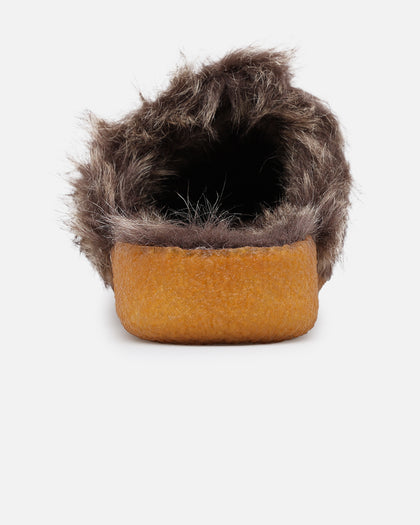 Malibu Sandals Women's Coyote Mule Faux Fur Brown