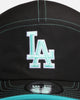 New Era Los Angeles Dodgers 'Black Aqua' Camper Strapback Black/Aqua