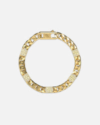Guess Mainline 4G Curb Chain Pave Bracelet Gold